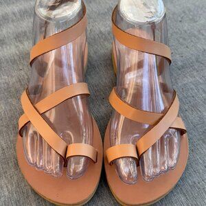 Womens Kionas Greek leather art sandals size 8
